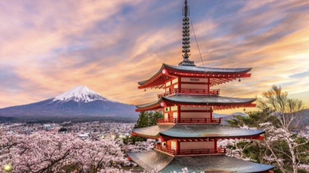 Tokyo skyline with Mount Fuji behind